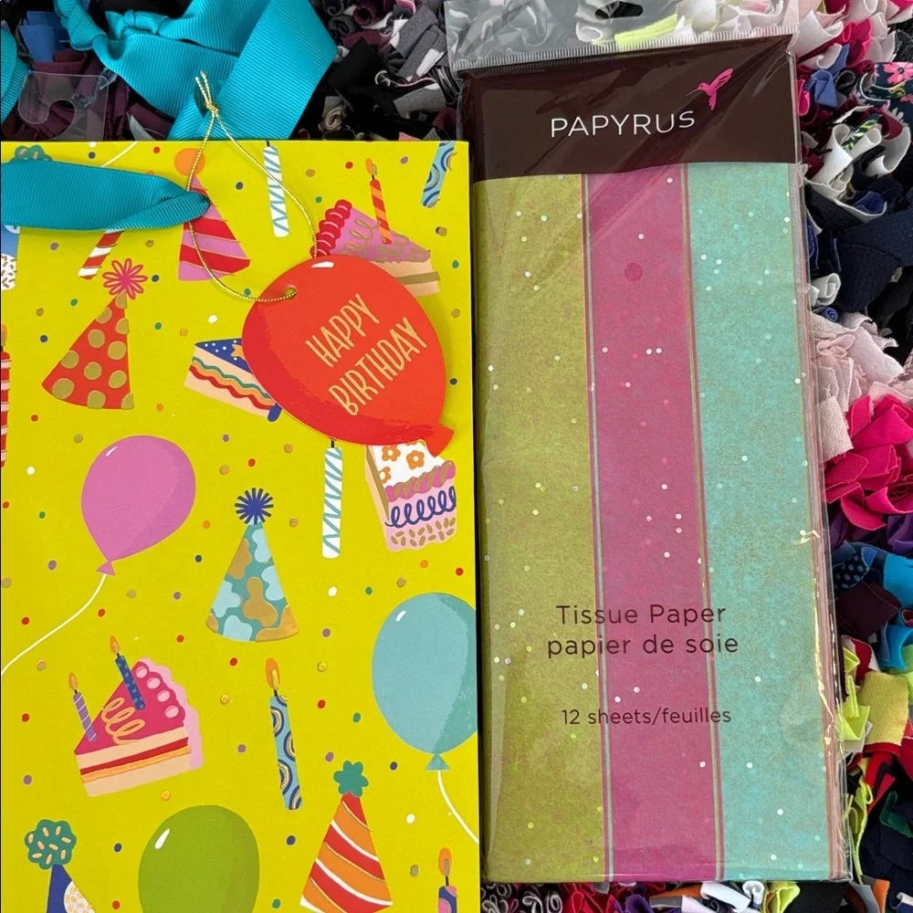 🆕Papyrus Birthday Gift Bag And Tissue Package